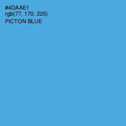 #4DAAE1 - Picton Blue Color Image